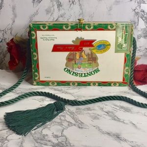 Vintage Montesino Upcycled Cigar Box Crossbody Bag